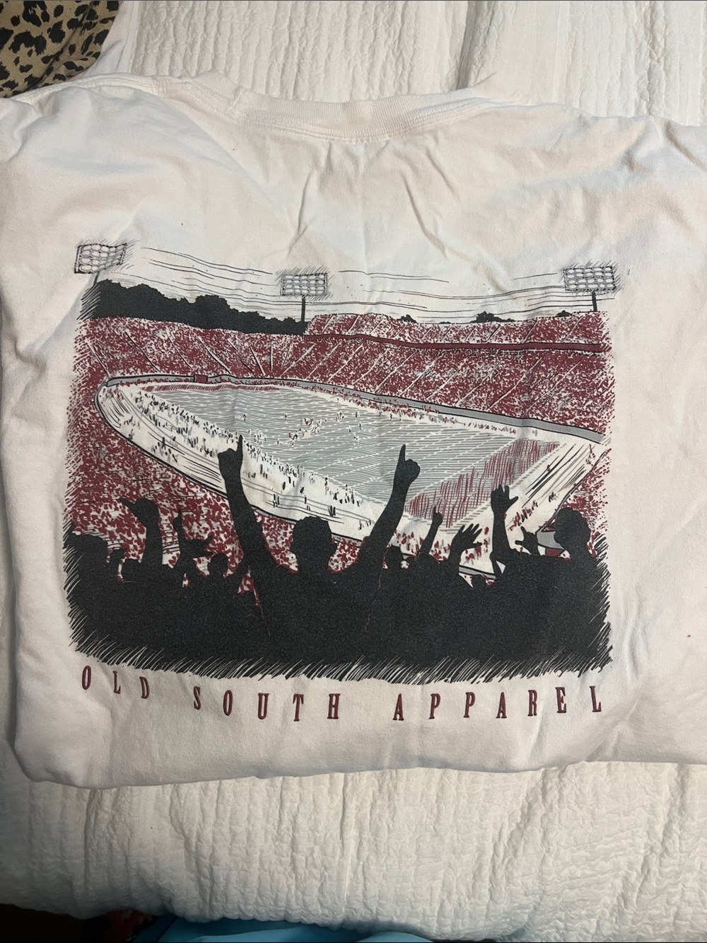 White Graphic Kids T-Shirt - Stadium Design